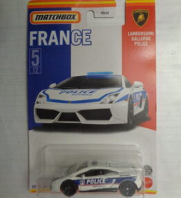 Matchbox - 2021 - Country Editions - France - LAMBORGHINI GALLIARDO - 5/12 - Police car - White