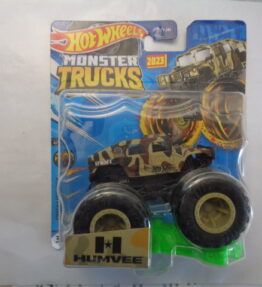 Hotwheels - 2023 - Monster Trucks - Single - Crash Legends - HUMVEE - 4/5 - Desert sand color camouflaged