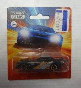 Turbo Gears - Collectible Car - BLACK SPORTS CAR - With logo :"88" - Our ref. # 055