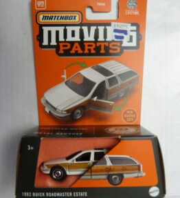 Matchbox - 2023 - Moving Parts - 1992 BUICK ROADMASTER ESTATE - 47/50 - White with thick brown side band