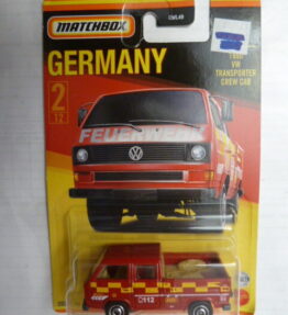 Matchbox - 2020 - Country Editions - Germany - 1990 VW TRANSPORTER CREW CAB - 2/12 - Fire pickup utility truck - Feuerwehr - Red