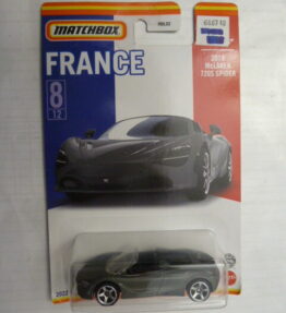 Matchbox - 2022 - Country Editions - France - 2019 McLAREN 720S SPIDER - 8/12 - Dark grey