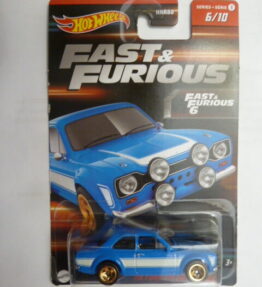 Hotwheels - 2022 - Fast & Furious - Fast & Furious 6 - '70 FORD ESCORT RS1600 - Series 1 - 6/10 - Blue with white stripe