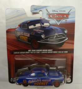 Mattel - 2021 - Disney Pixar Cars - DIRT TRACK FABULOUS HUDSON HORNET - Blue - Metal base - Limited edition