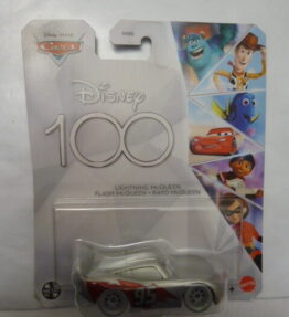 Mattel - 2023 - Disney Pixar Cars - Disney 100 Years Anniversary Platinum Edition - LIGHTNING McQUEEN - FLASH McQUEEN - RAYO McQUEEN - Silver - Limited Edition