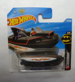 Hotwheels - 2025 - Mainline - 1966 BAT BOAT / BATEAU - 107/250 - 3/5 - Batman - Speedboat - Black