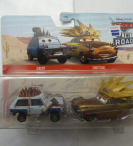 Mattel - 2022 - Disney Pixar Cars - JEREMY vs CHIEFTESS - On the Road - Blue and gold respectively