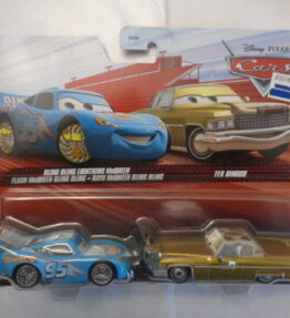 Mattel - 2023 - Disney Pixar Cars - Duos - BLING BLING LIGHTNING McQUEEN vs TEX DINOCO - Light blue and gold color respectively
