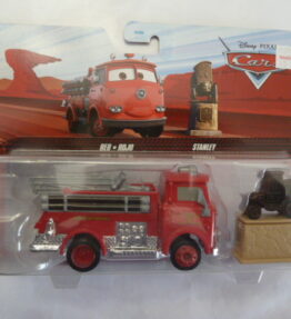 Mattel - 2022 - Disney Pixar Cars - Duos - RED - ROJO vs STANLEY - Fire engine vs miniature truck