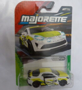 Majorette - Racing - Moving Parts - ALPINE A110 R - White and yellow
