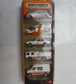 Matchbox - 2024 - 5 Car Multipack - MBX RESCUE V - Medical and rescue cars and helicopter