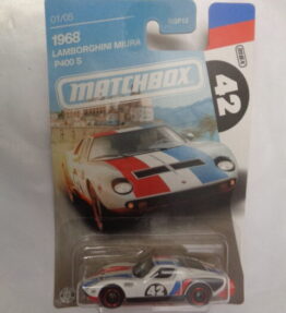 Matchbox - 2026 - Long Cards - 1968 LAMBORGHINI MIURA P400 - Race car # 42 - 01/05 - White