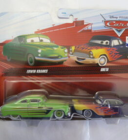 Mattel - 2022 - Disney Pixar Cars - Duos - EDWIN KRANKS vs GRETA - Light green and purple yellow respectively