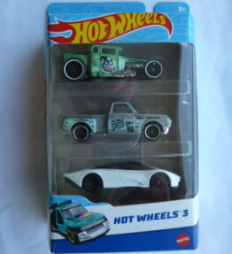 Hotwheels 3 - 2023 - 3 Car Multipack - Featuring mint green BONESHAKER