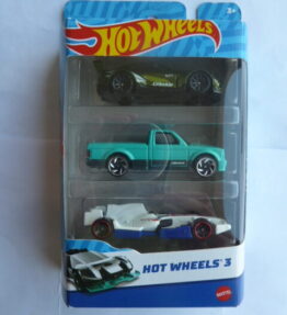 Hotwheels 3 - 2022 - 3 Car Multipack - Featuring turquoise MAZDA REPU pickup truck and olive green TOYOTA GR SUPRA