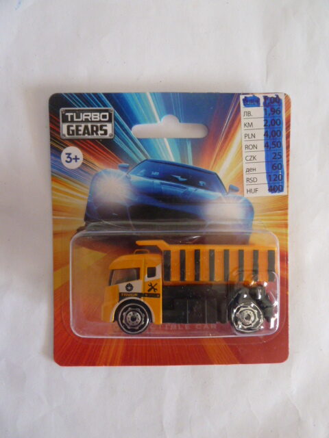 Turbo Gears - Collectible Cars - TIPPER TRUCK - Yellow - # 68