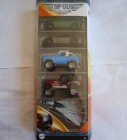 Matchbox - 2022 - 5 Car Multipack - TOP GUN MAVERICK - # GPF95 - 2 Jeeps, 2 cars and fighter Jet