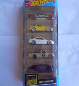 Hotwheels - 2022 - 5 Car Multipack - NIGHTBURNERZ - Quality cars, police car and pickup truck