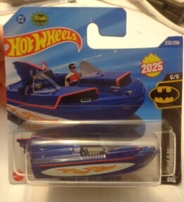 Hotwheels - 2025 - Mainline - DC - Batman Classic TV Series - 1966 BAT BOAT / BATEAU - 232/250 - 5/5 - Speedboat - Blue