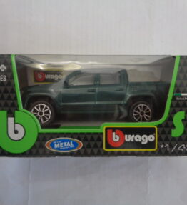 Burago - Scale 1 : 43 - Box - VOLKSWAGEN AMAROK - Pickup truck - Dark green