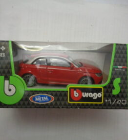 Burago - Scale 1 : 43 - Box - AUDI AI - Red with silver strip along rooftop sides