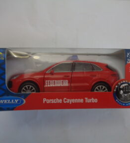 Welly - Scale 1 : 34 - PORSCHE CAYENNE TURBO - Feuerwehr - German fire service car - Red