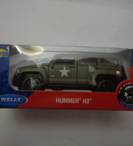 Welly - Scale 1 : 34 - HUMMER H3 - Military Jeep - Military green color