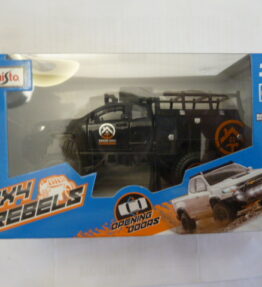 Maisto - Scale 1 : 43 - 4 x 4 Rebels - 2023 - 2017 CHEVROLET COLORADO ZR2 - Pickup truck - Bearing logo "Tough Rigz Construction" - Black