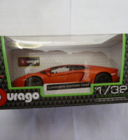 Burago - Scale 1 : 32 - 2023 - LAMBORGHINI AVENTADOR COUPE - Orange brown