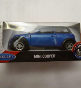 Welly - Scale 1 : 34 - MINI COOPER - Blue with white roof