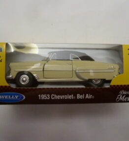 Welly - Scale 1 : 34 - Old Timer - 1953 CHEVROLET BEL AIR - Convertible - Cream white