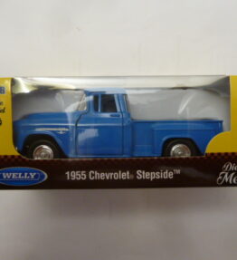 Welly - Scale 1 : 34 - Old Timer - 1955 CHEVROLET STEPSIDE - Pickup truck - Light blue