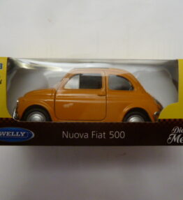 Welly - Scale 1 : 34 - Old Timer - NUOVA FIAT 500 - Tangerine color