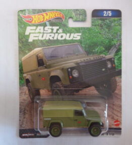 Hotwheels - 2023 - Premium - Fast & Furious - LAND ROVER DEFENDER 110 - 2/5 - F9 The Fast Saga - a Military Jeep - Military green