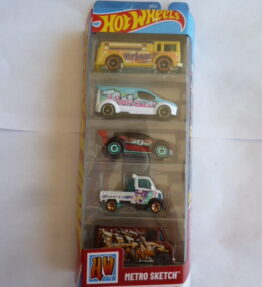 Hotwheels - 2025 - 5 Car Multipack - HW METRO SKETCH - Colored utility vehicles