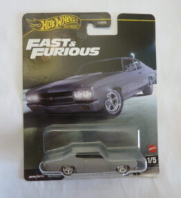 Hotwheels - 2024 - Premium - Fast & Furious - 1970 CHEVELLE SS - 1/5 - Grey - Metal base