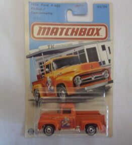 Matchbox - 2026 - Long Cards - 1956 FORD F-100 PICKUP / CAMIONNETTE - 02/05 - Orange - Metal base