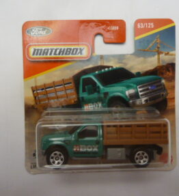 Matchbox - 2026 - Mainline - FORD F-350 STAKE BED TRUCK / CAMION A RIDELLES - 63/125 - Pickup truck - Green and brown