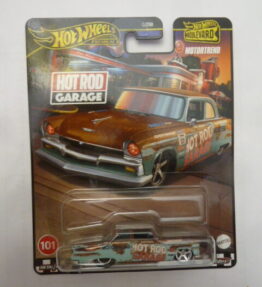 Hotwheels - 2023 - Premium - Boulevard - Hot Rod Garage - 1955 PLYMOUTH SAVOY - # 101 - Brown with turquoise paint at sides and rear