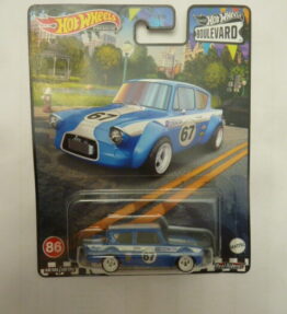 Hotwheels - 2020 - Premium - Boulevard - '67 FORD ANGLIA RACER - # 86 - Blue with white stripe