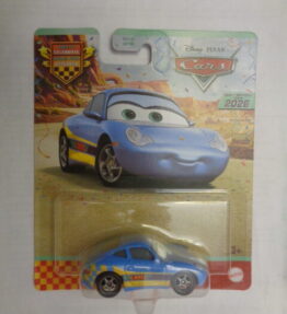 Mattel - 2026 - Disney Pixar Cars - Race to Celebrate - SALLY - Light blue with yellow and purple stripes