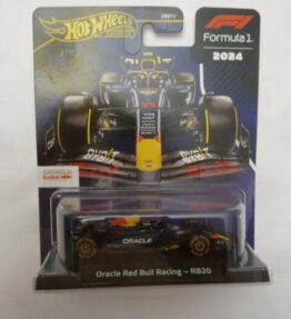 Hotwheels - 2024 - Premium - Formula 1 - ORANGE RED BULL RACING - RB20 (#11) - Black with yellow and blue helmet