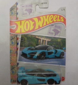 Hotwheels - 2021 - Long Cards - McLAREN SENNA - 1/5 - Turquoise - Part of HW World Cllass Racers Series