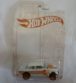 Hotwheels - 2019 - Long Cards - '55 CHEVY BEL AIR GASSER - 4/6 - White - Part of Pearl and Chrome Series