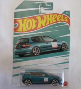 Hotwheels - 2021 - Long Cards - '92 HONDA CIVIC EG - 2/5 - Green - Honda Civic Anniversary Themed Edition