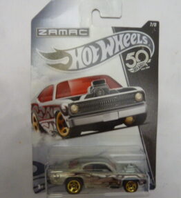 Hotwheels - 2018 - Long Cards - Zamac Flames Edition - PLYMOUTH DUSTER THRUSTER - 7/8 - HW 50 Years Anniversary Series
